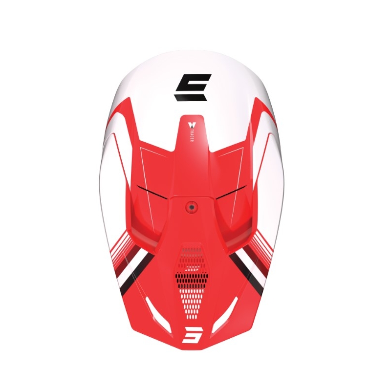 Casco da motocross Shot Race Tracer bianco-rosso
