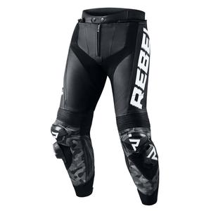 Pantaloni da moto Rebelhorn Rebel bianchi e neri Saldi