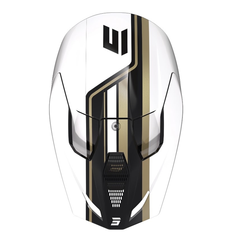 Casco da motocross Shot Furious Heritage nero-oro-bianco Saldi
