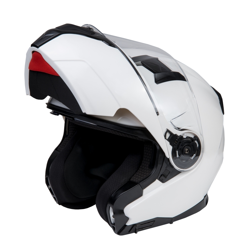 Casco moto Ozone Flip Up Storm White Gloss Saldi