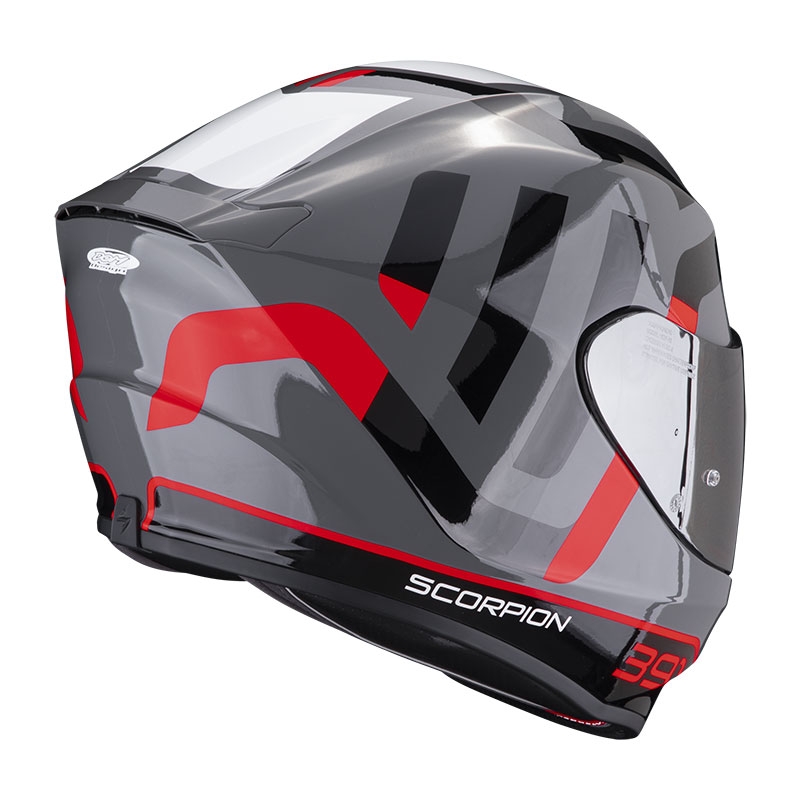 Casco moto integrale Scorpion EXO-391 Arok grigio-rosso-nero Saldi