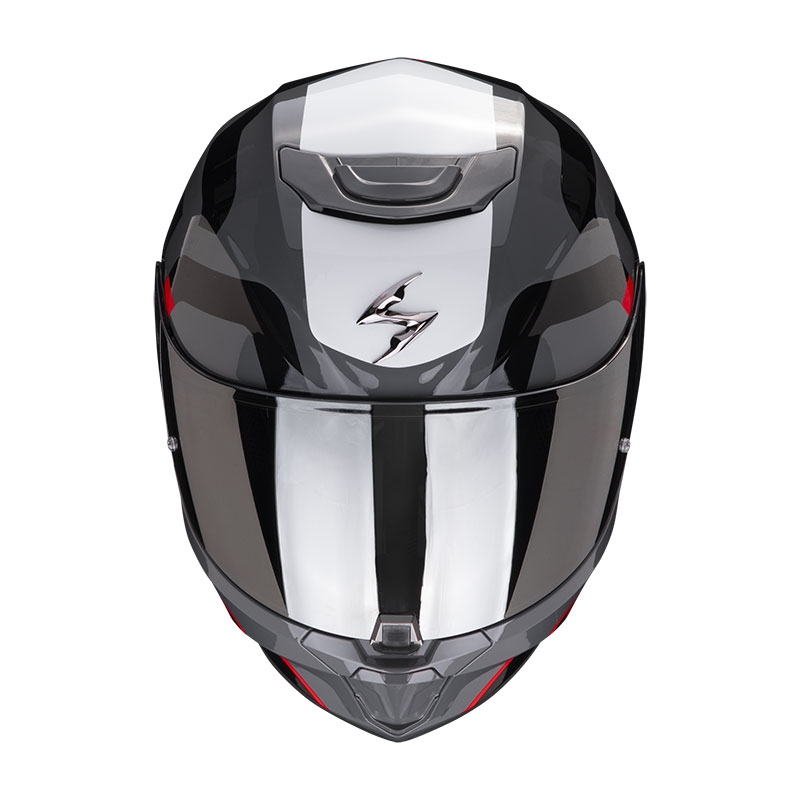 Casco moto integrale Scorpion EXO-391 Arok grigio-rosso-nero Saldi