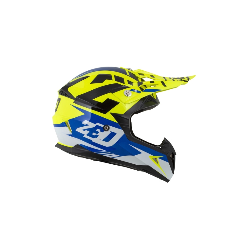 Motokrosová přilba ZED X1.9 modro-fluo žluto-černo-bílá