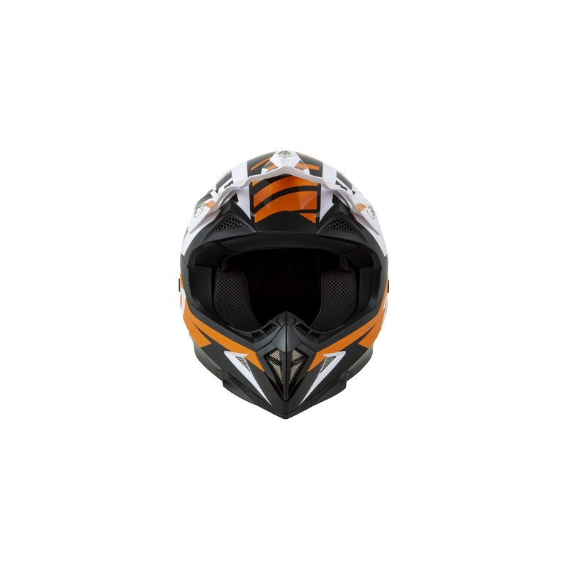 Motokrosová přilba ZED X1.9 oranžovo-černo-bílá