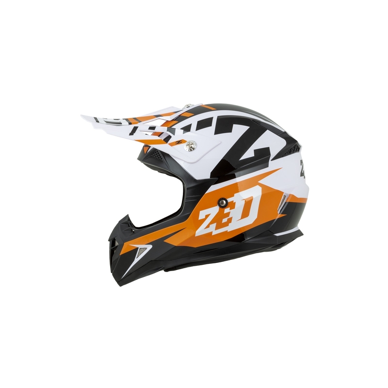 Motokrosová přilba ZED X1.9 oranžovo-černo-bílá