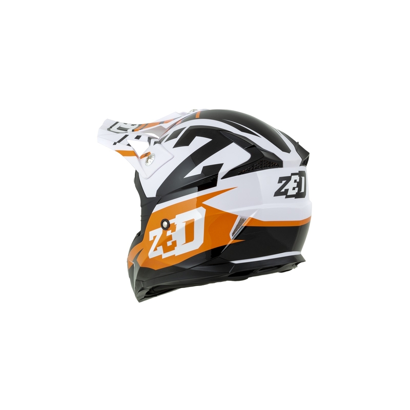 Motokrosová přilba ZED X1.9 oranžovo-černo-bílá