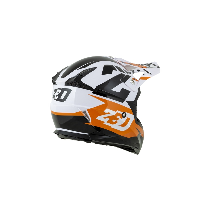 Motokrosová přilba ZED X1.9 oranžovo-černo-bílá