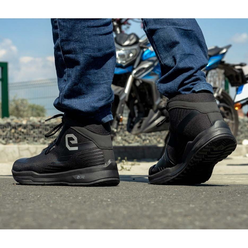 Stivali da moto da donna Eleveit Town WP Nero