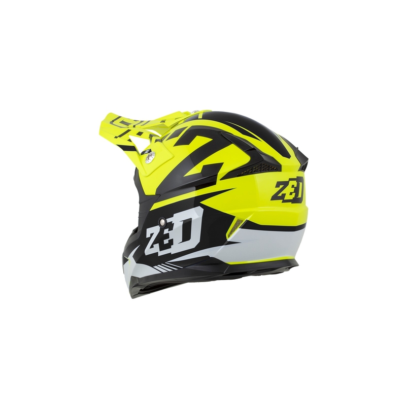 Dětská motokrosová přilba ZED X1.9D fluo žluto-černo-bílá
