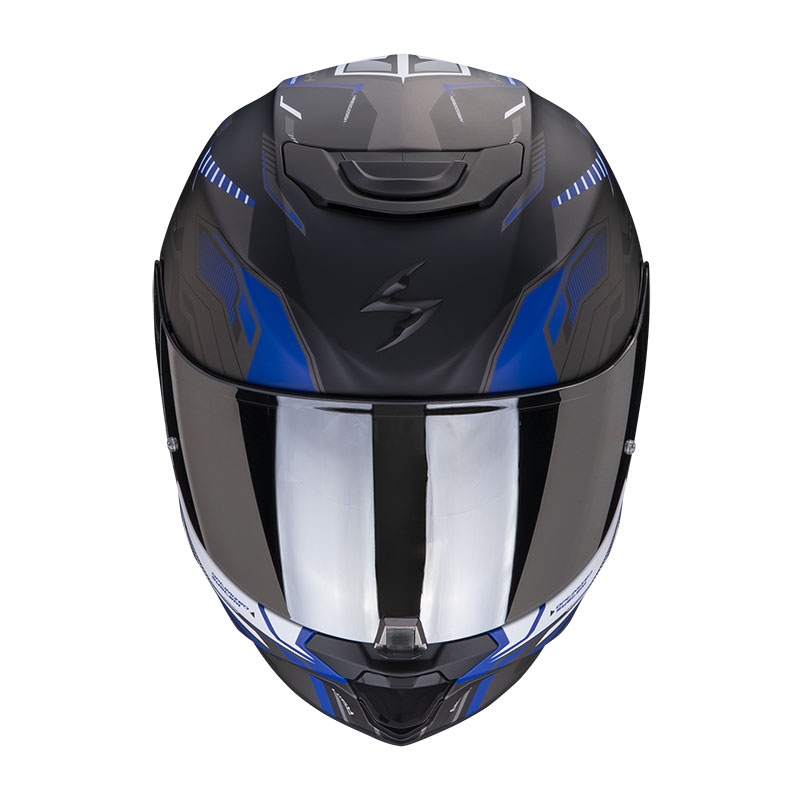 Integrální přilba na motorku Scorpion EXO-391 Haut černo-stříbrno-modrá