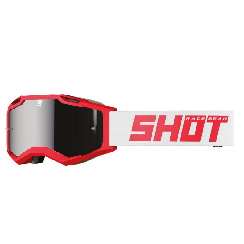 Occhiali da motocross Shot Iris 2.0 Grigio-rosso solido