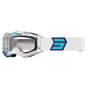 Occhiali da motocross Shot Assault 2.0 Drop blu e bianchi