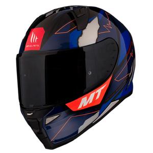 MT Revenge 2 Hector Garzo A7 casco moto integrato arancio-blu-nero