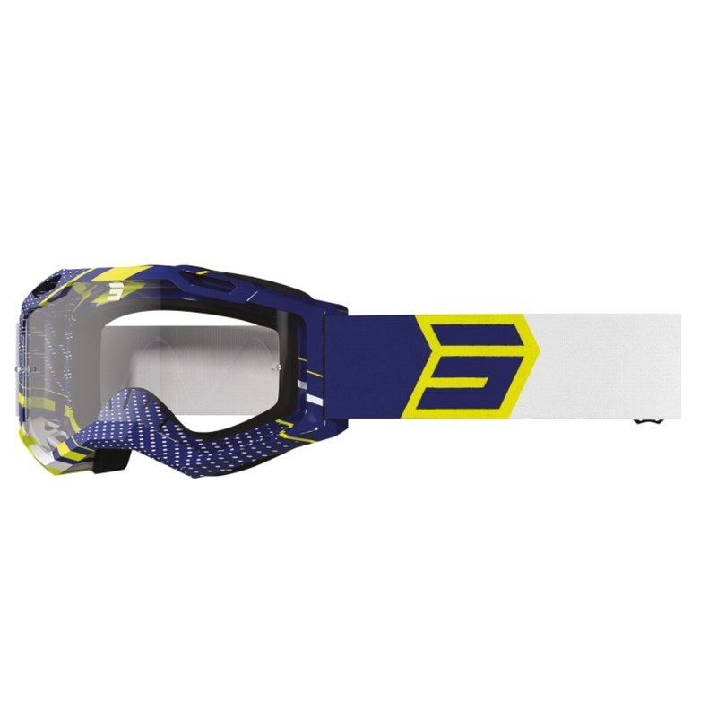 Occhiali da motocross Shot Assault 2.0 Drop giallo-blu-bianco