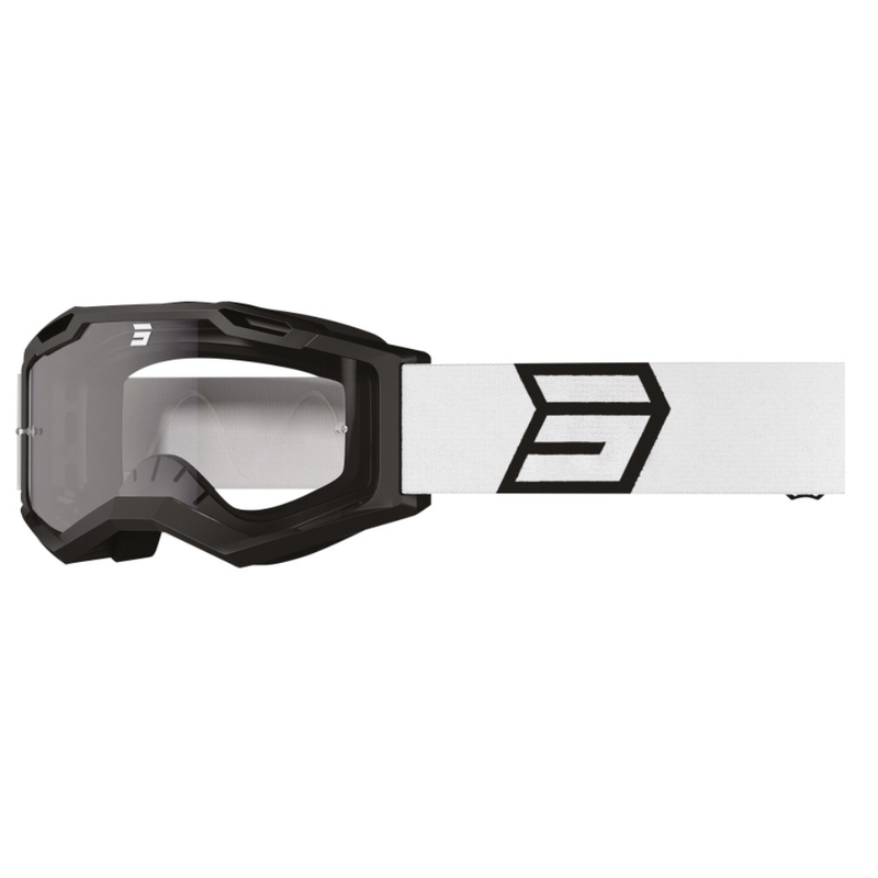 Occhiali da motocross Shot Assault 2.0 Solar in bianco e nero