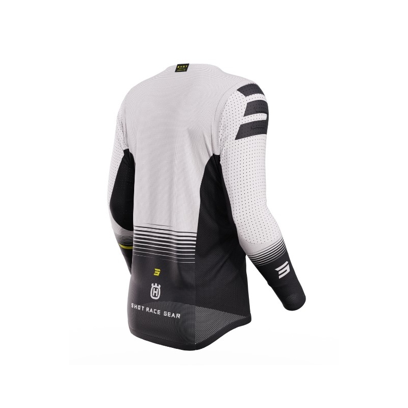 Maglia motocross Shot Aerolite Husqvarna LE bianco-nero saldi