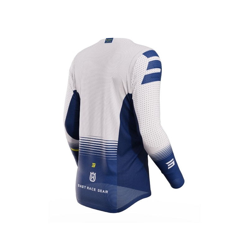 Maglia da motocross Shot Aerolite Husqvarna LE 2023 bianco-blu Saldi