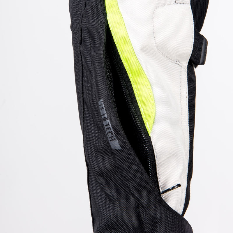 Giacca da moto Ozone Sahara donna nero-grigio-giallo fluo Saldi