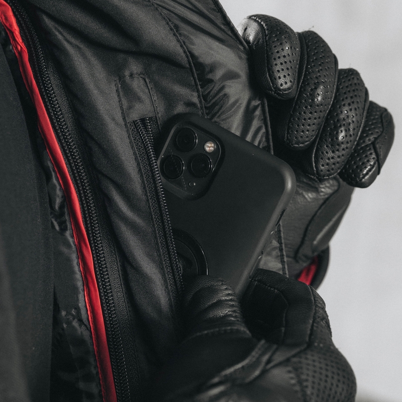 Giacca da moto Ozone Pulse nera-grigia