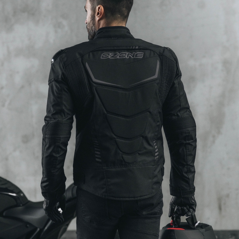 Giacca da moto Ozone Pulse nera-grigia