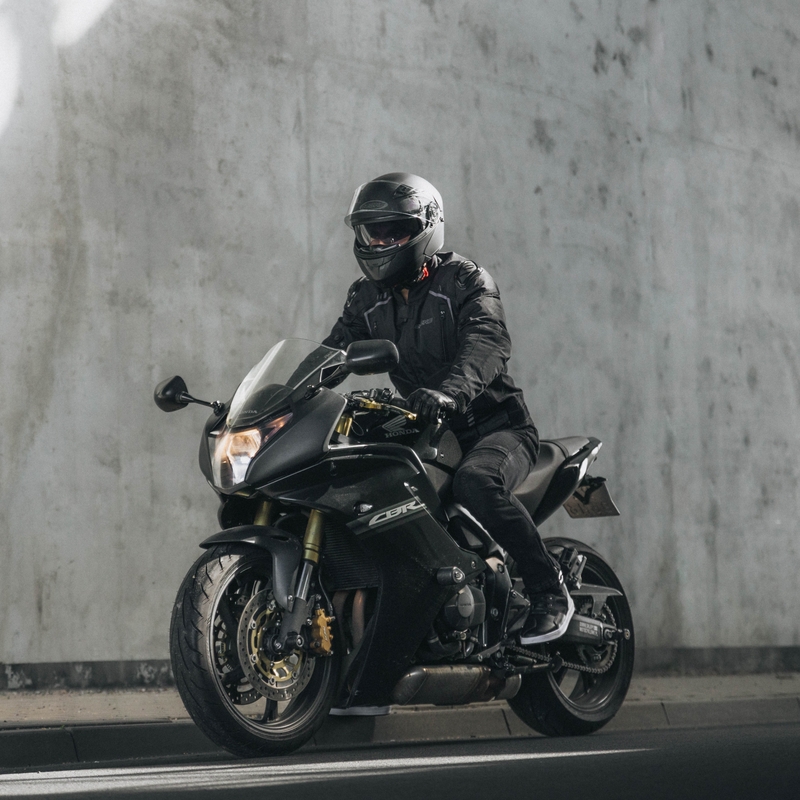 Giacca da moto Ozone Pulse nera-grigia