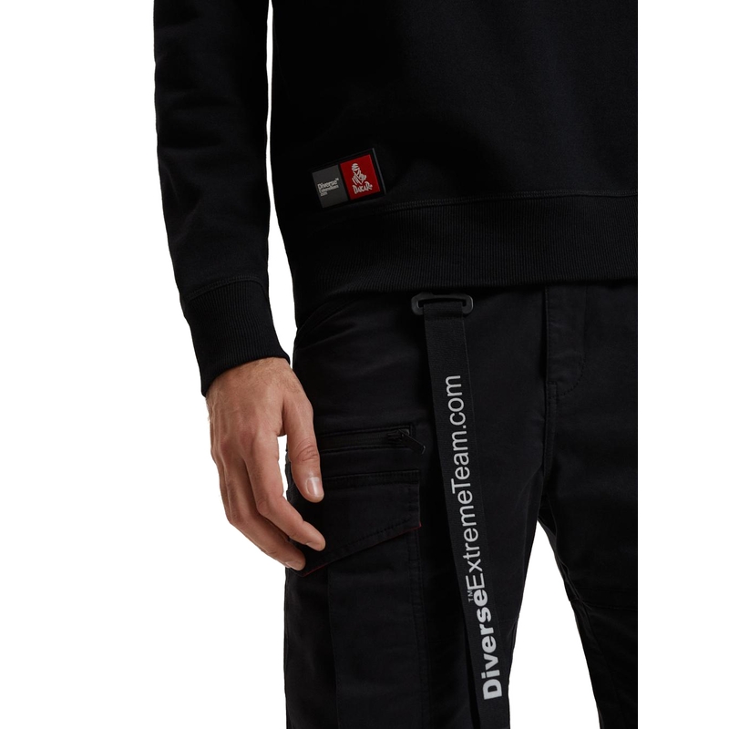 Felpa con cappuccio da uomo DAKAR DKR CREW 04 nero