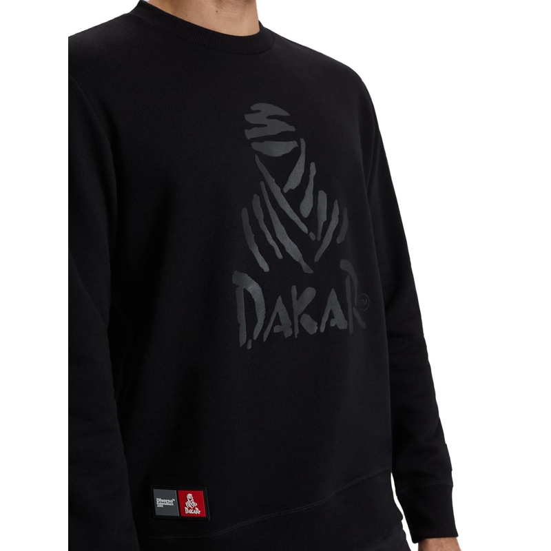 Felpa con cappuccio da uomo DAKAR DKR CREW 04 nero