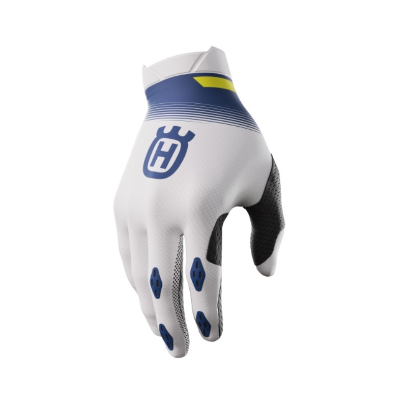 Guanti da motocross Shot Aerolite Husqvarna LE bianco-blu in offerta Saldi
