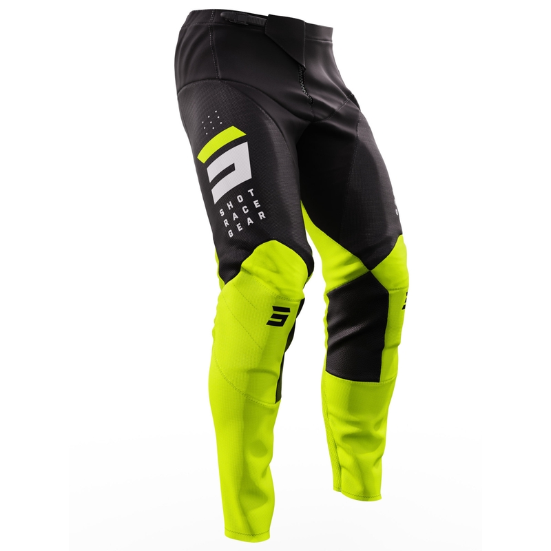 Pantaloni da motocross Shot Contact Camo 2.0 nero-giallo fluo Saldi
