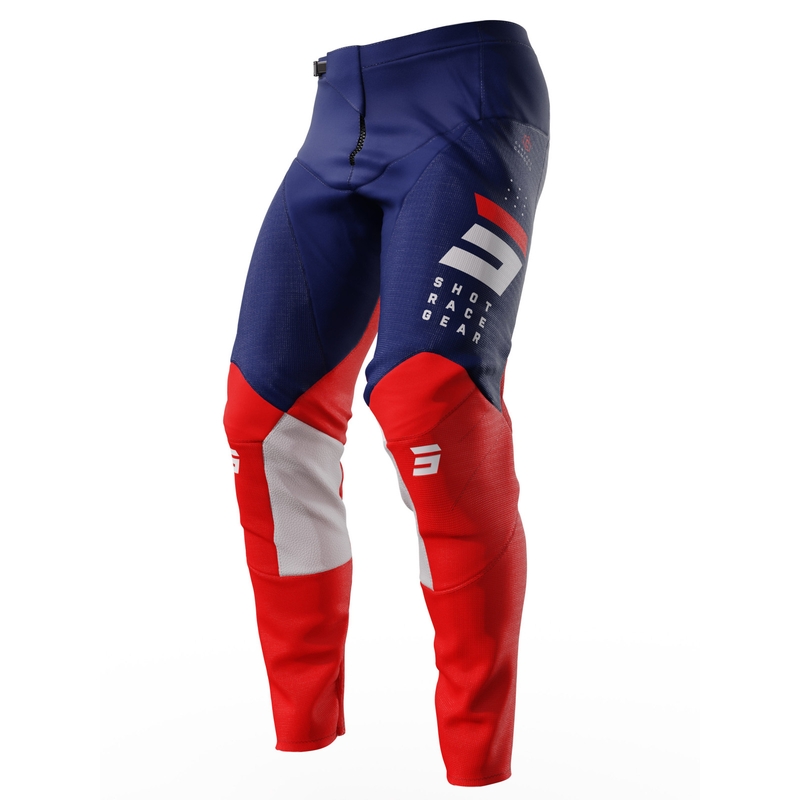 Pantaloni da motocross Shot Contact Camo 2.0 rosso e blu Saldi