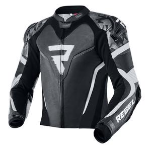 Giacca da moto Rebelhorn Rebel bianca e nera Saldi