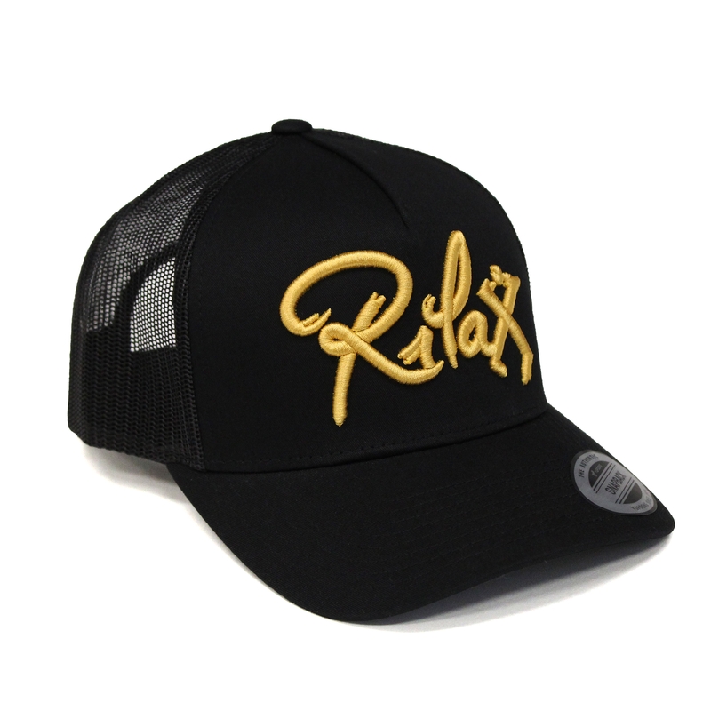 Cappello a rete Rilax nero-oro