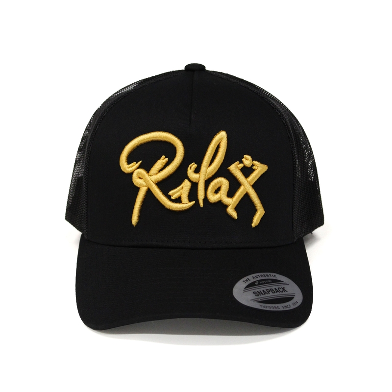 Cappello a rete Rilax nero-oro