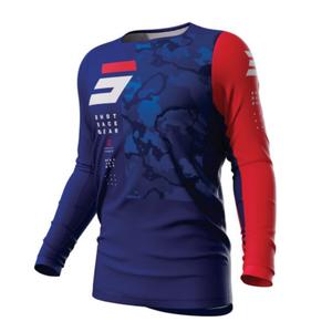 Maglia da motocross Shot Contact Camo 2.0 rosso-blu Saldi