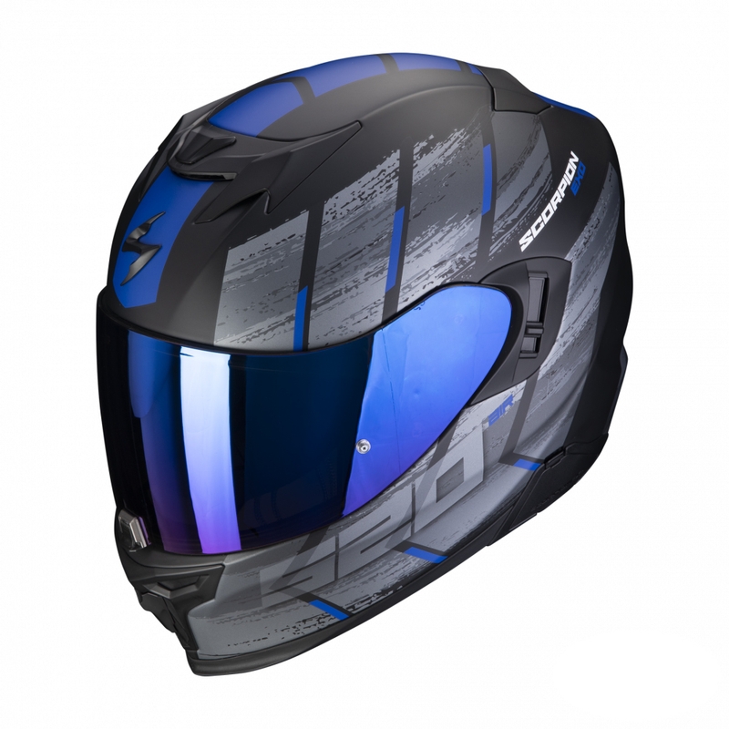 Casco moto integrale Scorpion EXO-520 EVO Air Maha nero-blu Saldi