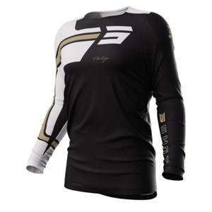Maglia da motocross Shot Contact Heritage marrone-bianco-nero Saldi