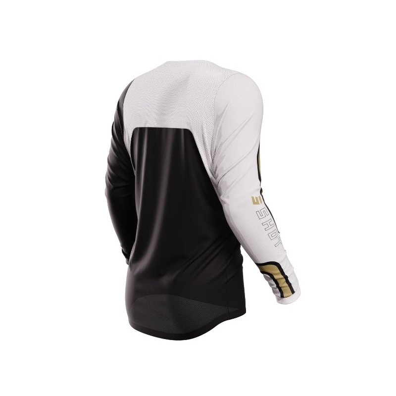 Maglia da motocross Shot Contact Heritage marrone-bianco-nero Saldi