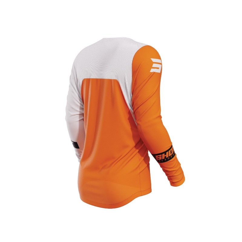Maglia da motocross Shot Contact Scope bianco-arancio Saldi