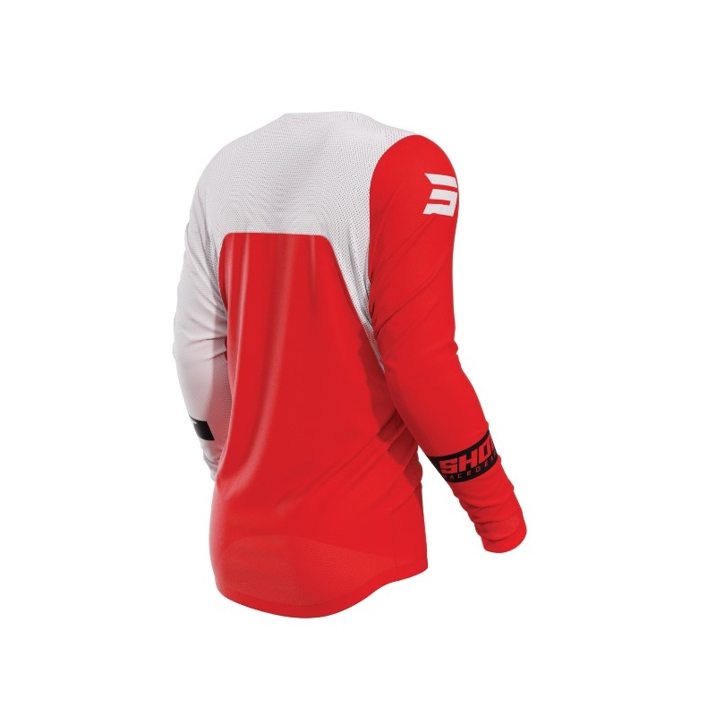Maglia da motocross Shot Contact Scope rosso e bianco Saldi
