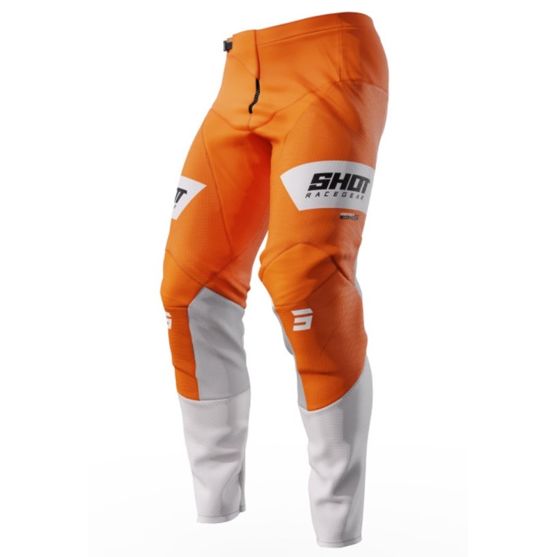 Pantaloni da motocross Shot Contact Scope bianco-arancio Saldi