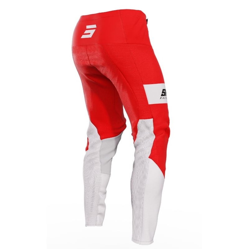 Pantaloni da motocross Shot Contact Scope bianco-rosso Saldi