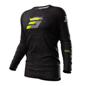 Maglia da motocross Shot Contact Speck nero-giallo fluo Saldi