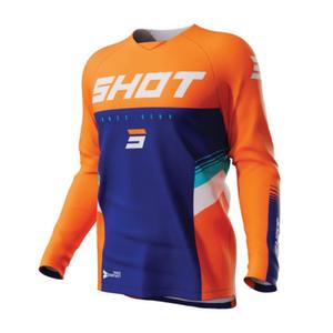 Maglia da motocross Shot Contact Tracer blu-arancio Saldi