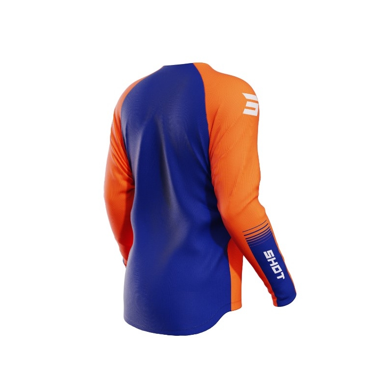 Maglia da motocross Shot Contact Tracer blu-arancio Saldi