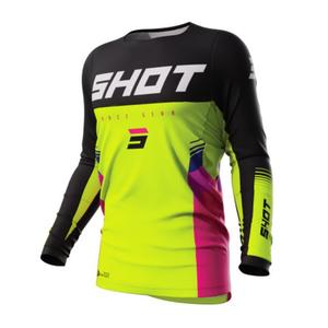 Maglia da motocross Shot Contact Tracer nero-rosa-giallo fluo Saldi