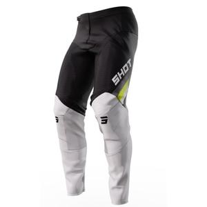 Pantaloni da motocross Shot Contact Tracer nero-bianco-giallo fluo Saldi