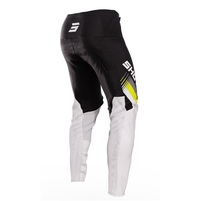Pantaloni da motocross Shot Contact Tracer nero-bianco-giallo fluo Saldi