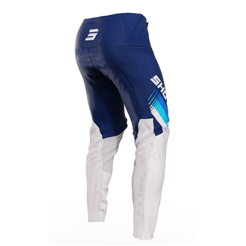 Pantaloni da motocross Shot Contact Tracer bianco-blu Saldi