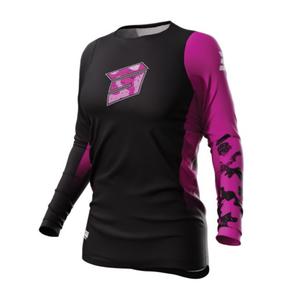 Maglia motocross donna Shot Contact Shelly 2.0 nera e rosa Saldi