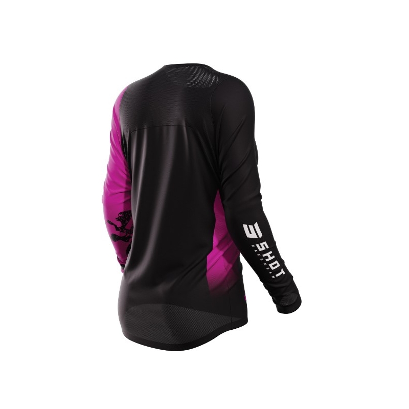 Maglia motocross donna Shot Contact Shelly 2.0 nera e rosa Saldi